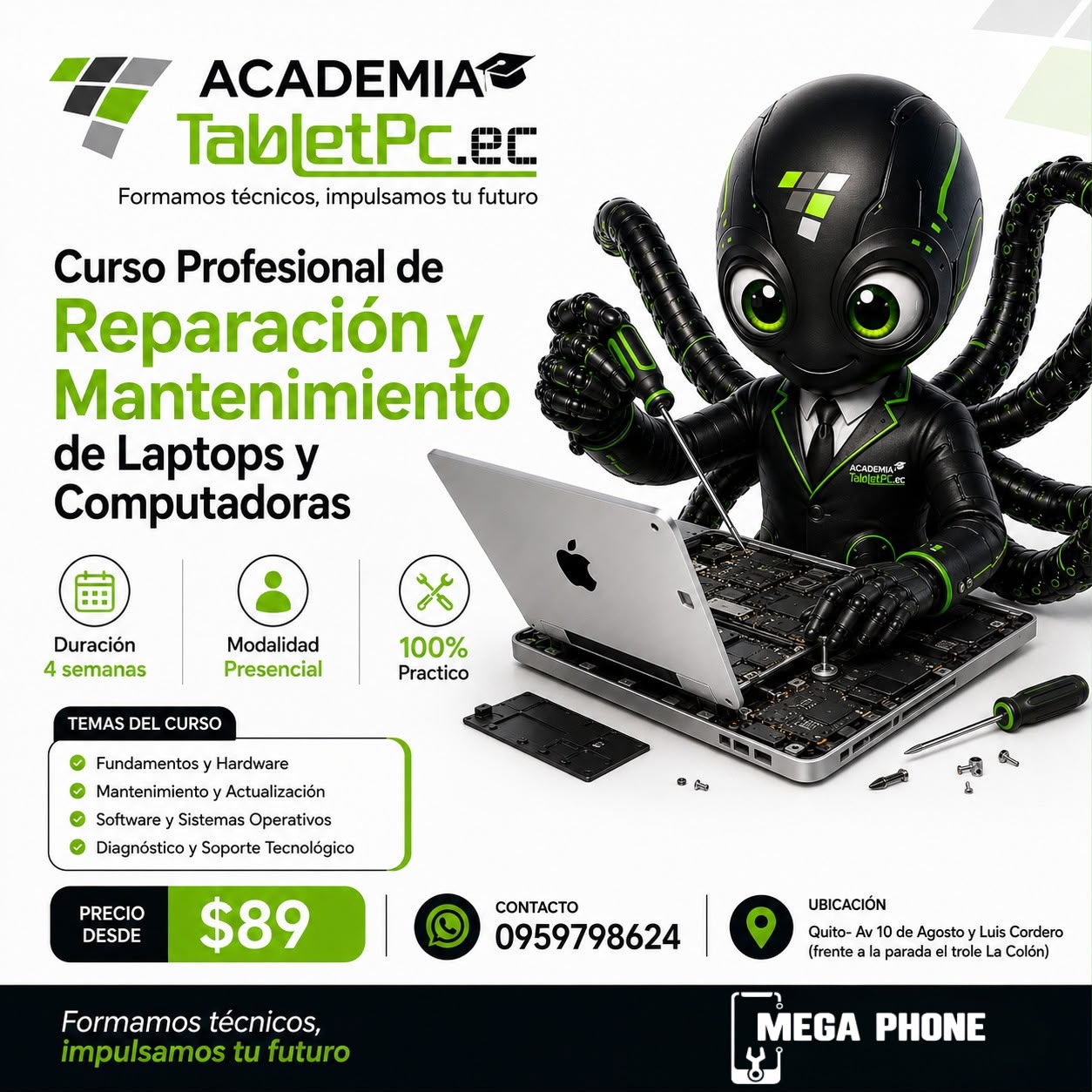 CURSO COMPLETO REPARACIÓN Y MANTENIMIENTO DE LAPTOPS Y COMPUTADORAS